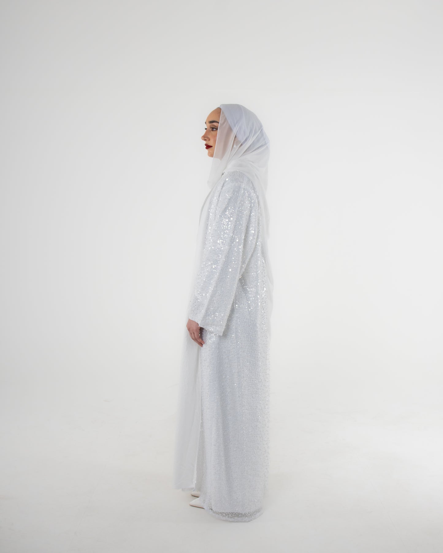 Pearl Abaya - ivory white